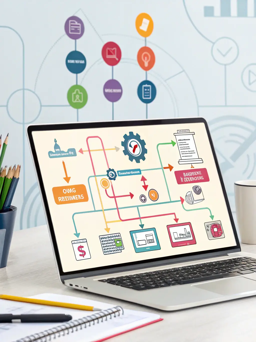 A streamlined workflow diagram illustrating how LeadKast's automation tools reduce manual tasks and improve team productivity.